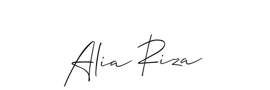 How to make Alia Riza signature? Allison_Script is a professional autograph style. Create handwritten signature for Alia Riza name. Alia Riza signature style 2 images and pictures png