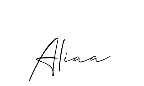 Allison_Script is a professional signature style that is perfect for those who want to add a touch of class to their signature. It is also a great choice for those who want to make their signature more unique. Get Aliaa name to fancy signature for free. Aliaa signature style 2 images and pictures png