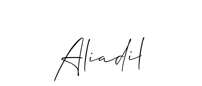 Aliadil stylish signature style. Best Handwritten Sign (Allison_Script) for my name. Handwritten Signature Collection Ideas for my name Aliadil. Aliadil signature style 2 images and pictures png