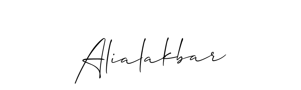 How to make Alialakbar signature? Allison_Script is a professional autograph style. Create handwritten signature for Alialakbar name. Alialakbar signature style 2 images and pictures png