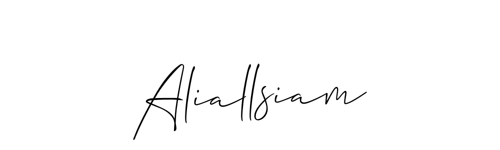 Make a beautiful signature design for name Aliallsiam. With this signature (Allison_Script) style, you can create a handwritten signature for free. Aliallsiam signature style 2 images and pictures png