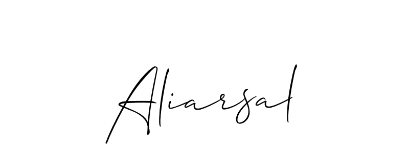 Make a beautiful signature design for name Aliarsal. With this signature (Allison_Script) style, you can create a handwritten signature for free. Aliarsal signature style 2 images and pictures png