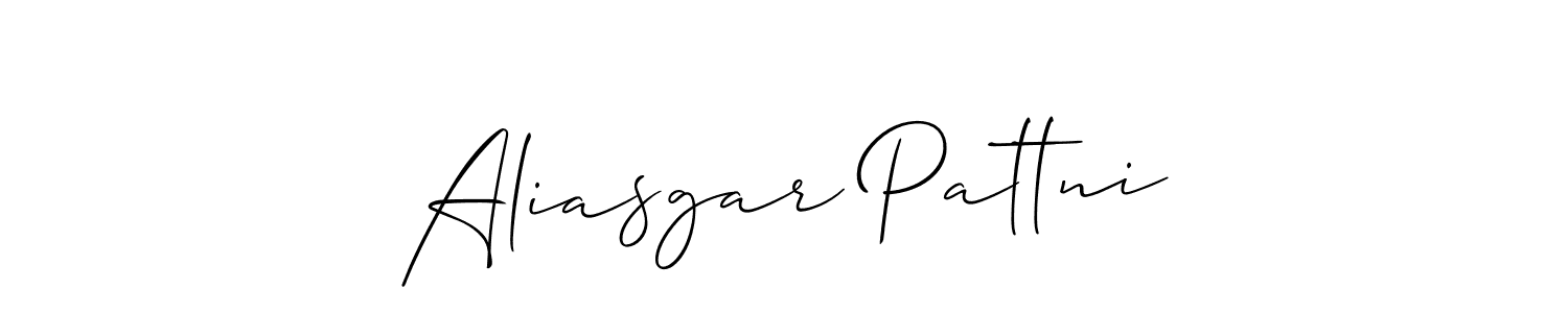 Use a signature maker to create a handwritten signature online. With this signature software, you can design (Allison_Script) your own signature for name Aliasgar Pattni. Aliasgar Pattni signature style 2 images and pictures png