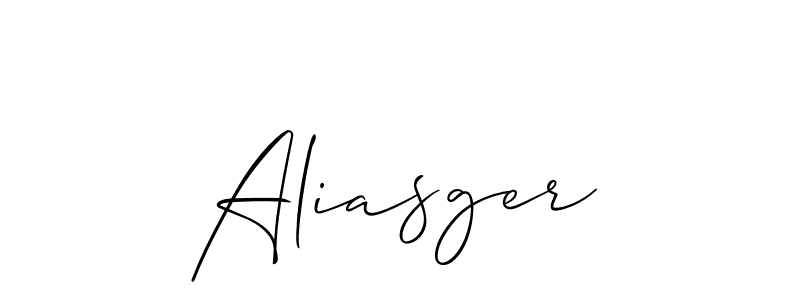 Allison_Script is a professional signature style that is perfect for those who want to add a touch of class to their signature. It is also a great choice for those who want to make their signature more unique. Get Aliasger name to fancy signature for free. Aliasger signature style 2 images and pictures png