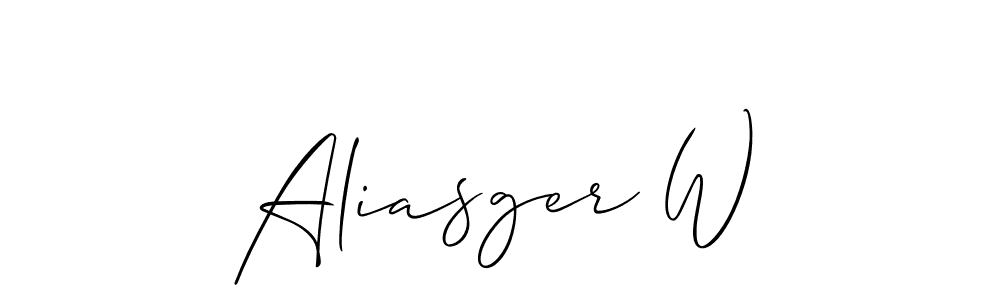 You should practise on your own different ways (Allison_Script) to write your name (Aliasger W) in signature. don't let someone else do it for you. Aliasger W signature style 2 images and pictures png