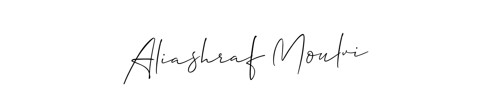 Aliashraf Moulvi stylish signature style. Best Handwritten Sign (Allison_Script) for my name. Handwritten Signature Collection Ideas for my name Aliashraf Moulvi. Aliashraf Moulvi signature style 2 images and pictures png