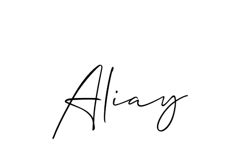 You should practise on your own different ways (Allison_Script) to write your name (Aliay) in signature. don't let someone else do it for you. Aliay signature style 2 images and pictures png