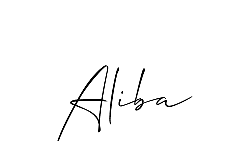 Also we have Aliba name is the best signature style. Create professional handwritten signature collection using Allison_Script autograph style. Aliba signature style 2 images and pictures png