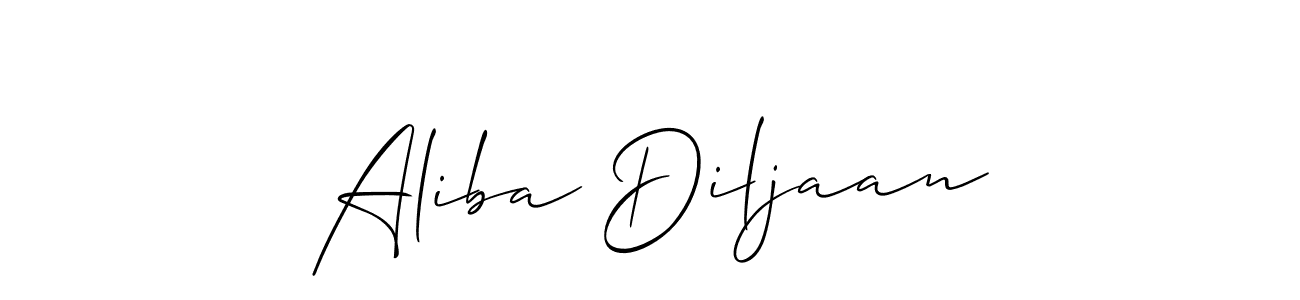 Make a short Aliba Diljaan signature style. Manage your documents anywhere anytime using Allison_Script. Create and add eSignatures, submit forms, share and send files easily. Aliba Diljaan signature style 2 images and pictures png