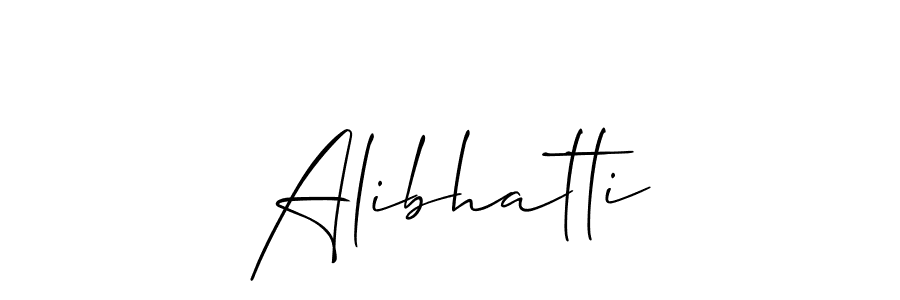 Create a beautiful signature design for name Alibhatti. With this signature (Allison_Script) fonts, you can make a handwritten signature for free. Alibhatti signature style 2 images and pictures png