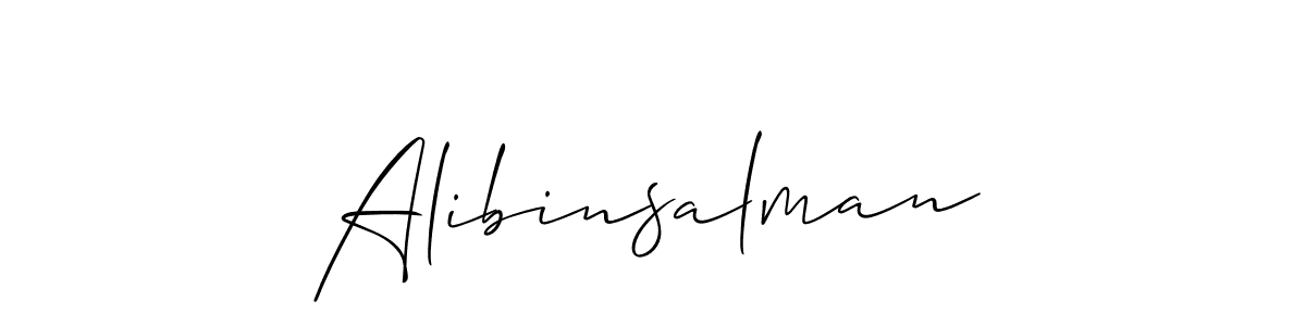 Design your own signature with our free online signature maker. With this signature software, you can create a handwritten (Allison_Script) signature for name Alibinsalman. Alibinsalman signature style 2 images and pictures png