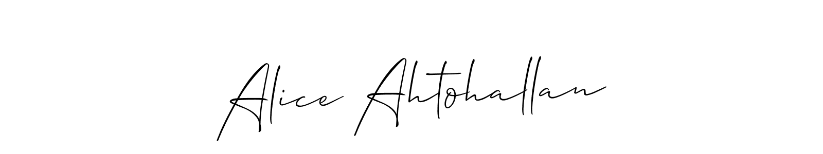 Once you've used our free online signature maker to create your best signature Allison_Script style, it's time to enjoy all of the benefits that Alice Ahtohallan name signing documents. Alice Ahtohallan signature style 2 images and pictures png