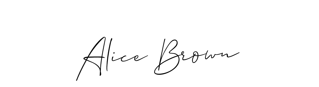 You should practise on your own different ways (Allison_Script) to write your name (Alice Brown) in signature. don't let someone else do it for you. Alice Brown signature style 2 images and pictures png