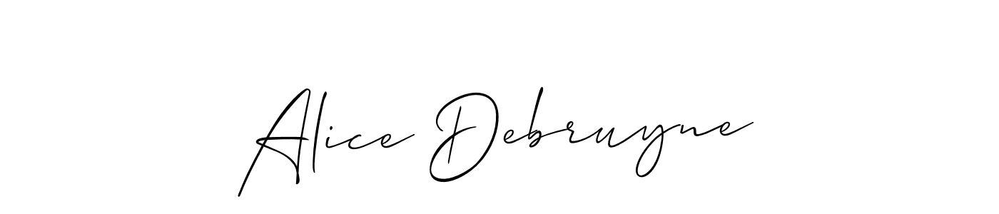 Make a beautiful signature design for name Alice Debruyne. With this signature (Allison_Script) style, you can create a handwritten signature for free. Alice Debruyne signature style 2 images and pictures png