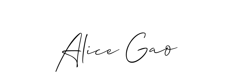 Check out images of Autograph of Alice Gao name. Actor Alice Gao Signature Style. Allison_Script is a professional sign style online. Alice Gao signature style 2 images and pictures png