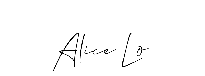 Also we have Alice Lo name is the best signature style. Create professional handwritten signature collection using Allison_Script autograph style. Alice Lo signature style 2 images and pictures png