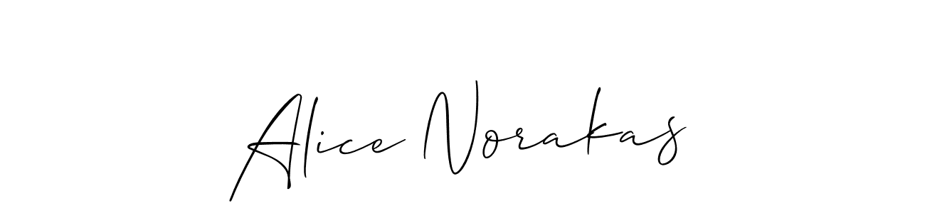 Make a beautiful signature design for name Alice Norakas. With this signature (Allison_Script) style, you can create a handwritten signature for free. Alice Norakas signature style 2 images and pictures png