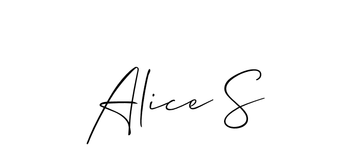 How to Draw Alice S signature style? Allison_Script is a latest design signature styles for name Alice S. Alice S signature style 2 images and pictures png