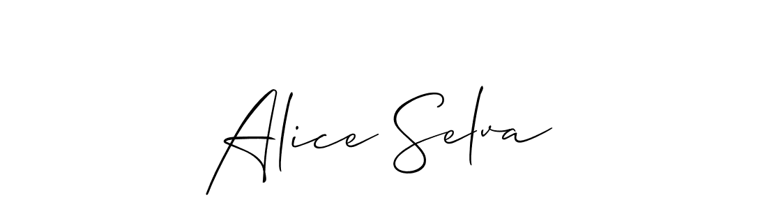 Alice Selva stylish signature style. Best Handwritten Sign (Allison_Script) for my name. Handwritten Signature Collection Ideas for my name Alice Selva. Alice Selva signature style 2 images and pictures png