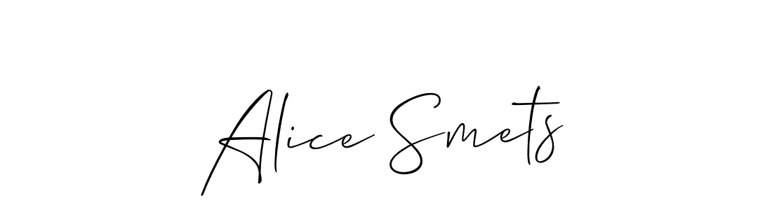 It looks lik you need a new signature style for name Alice Smets. Design unique handwritten (Allison_Script) signature with our free signature maker in just a few clicks. Alice Smets signature style 2 images and pictures png