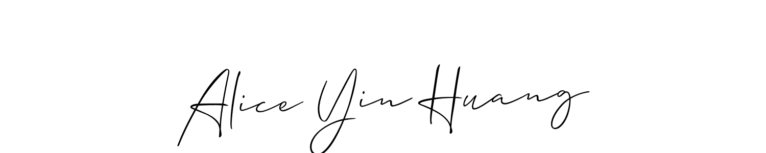 if you are searching for the best signature style for your name Alice Yin Huang. so please give up your signature search. here we have designed multiple signature styles  using Allison_Script. Alice Yin Huang signature style 2 images and pictures png