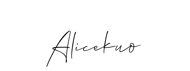 Once you've used our free online signature maker to create your best signature Allison_Script style, it's time to enjoy all of the benefits that Alicekuo name signing documents. Alicekuo signature style 2 images and pictures png