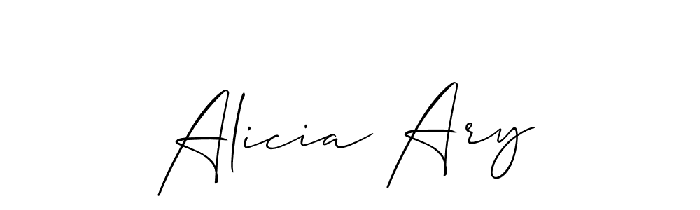 How to make Alicia Ary signature? Allison_Script is a professional autograph style. Create handwritten signature for Alicia Ary name. Alicia Ary signature style 2 images and pictures png