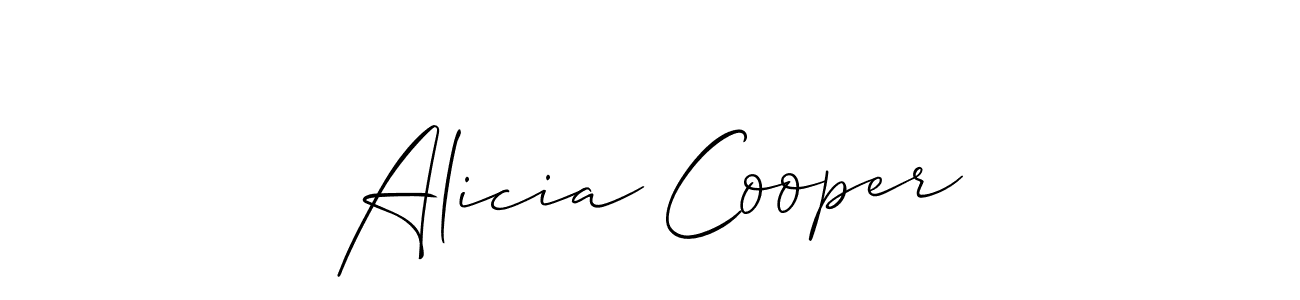 The best way (Allison_Script) to make a short signature is to pick only two or three words in your name. The name Alicia Cooper include a total of six letters. For converting this name. Alicia Cooper signature style 2 images and pictures png