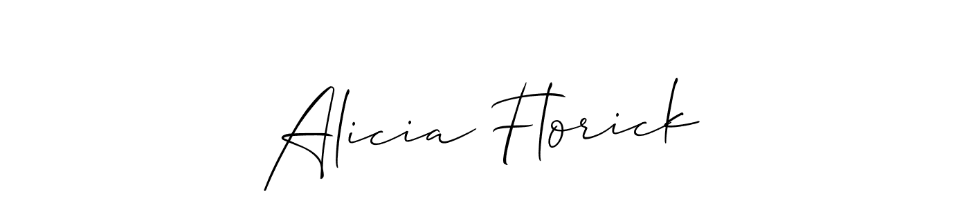 The best way (Allison_Script) to make a short signature is to pick only two or three words in your name. The name Alicia Florick include a total of six letters. For converting this name. Alicia Florick signature style 2 images and pictures png