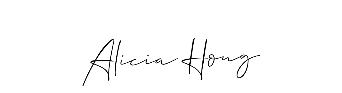 Make a beautiful signature design for name Alicia Hong. Use this online signature maker to create a handwritten signature for free. Alicia Hong signature style 2 images and pictures png