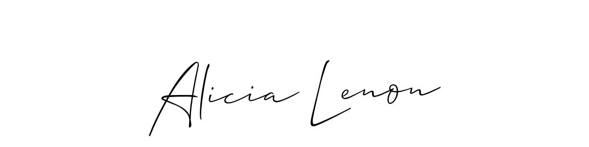 It looks lik you need a new signature style for name Alicia Lenon. Design unique handwritten (Allison_Script) signature with our free signature maker in just a few clicks. Alicia Lenon signature style 2 images and pictures png