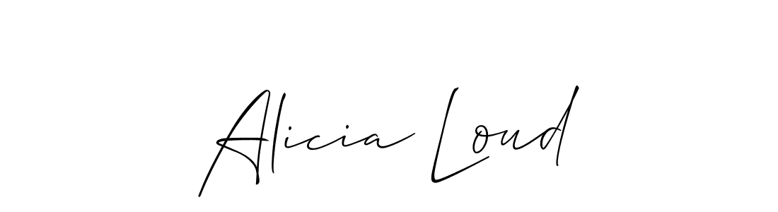 Make a short Alicia Loud signature style. Manage your documents anywhere anytime using Allison_Script. Create and add eSignatures, submit forms, share and send files easily. Alicia Loud signature style 2 images and pictures png