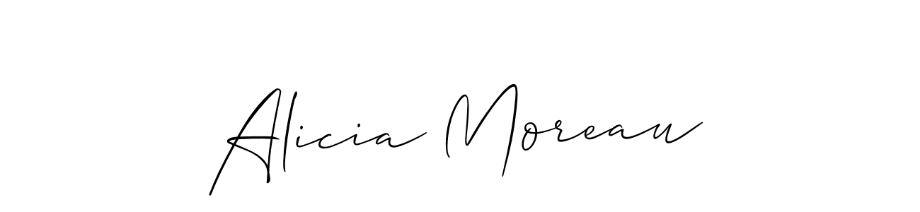 You should practise on your own different ways (Allison_Script) to write your name (Alicia Moreau) in signature. don't let someone else do it for you. Alicia Moreau signature style 2 images and pictures png