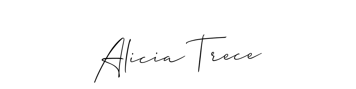 Use a signature maker to create a handwritten signature online. With this signature software, you can design (Allison_Script) your own signature for name Alicia Trece. Alicia Trece signature style 2 images and pictures png