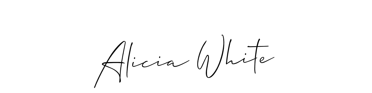 Make a short Alicia White signature style. Manage your documents anywhere anytime using Allison_Script. Create and add eSignatures, submit forms, share and send files easily. Alicia White signature style 2 images and pictures png