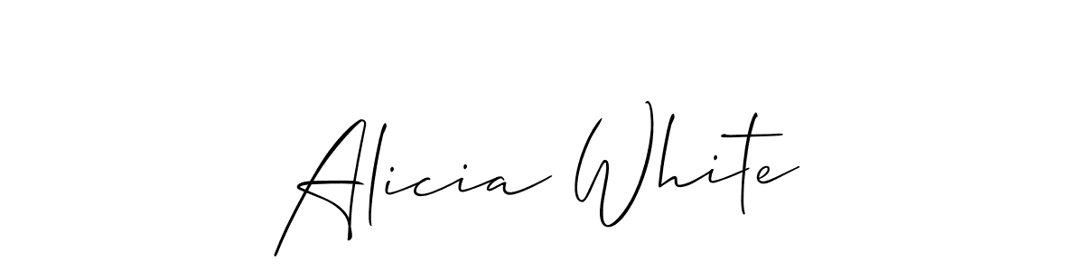 Also we have Alicia White name is the best signature style. Create professional handwritten signature collection using Allison_Script autograph style. Alicia White signature style 2 images and pictures png