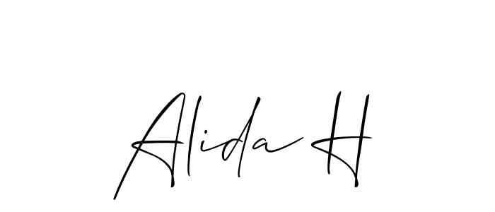 Best and Professional Signature Style for Alida H. Allison_Script Best Signature Style Collection. Alida H signature style 2 images and pictures png