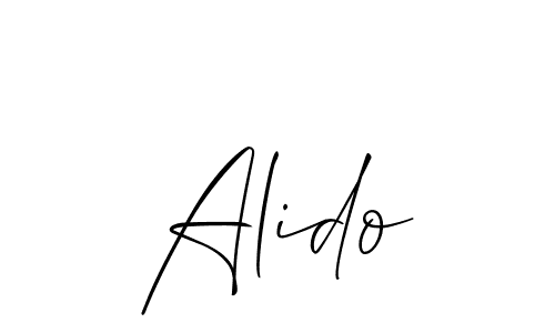 Create a beautiful signature design for name Alido. With this signature (Allison_Script) fonts, you can make a handwritten signature for free. Alido signature style 2 images and pictures png
