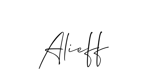 How to make Alieff name signature. Use Allison_Script style for creating short signs online. This is the latest handwritten sign. Alieff signature style 2 images and pictures png