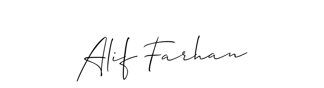 Best and Professional Signature Style for Alif Farhan. Allison_Script Best Signature Style Collection. Alif Farhan signature style 2 images and pictures png