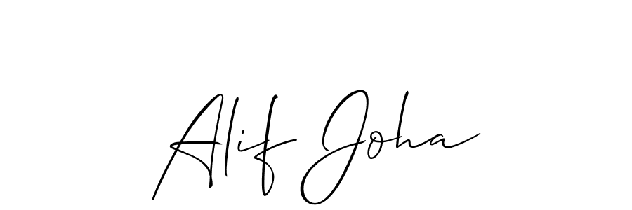 Allison_Script is a professional signature style that is perfect for those who want to add a touch of class to their signature. It is also a great choice for those who want to make their signature more unique. Get Alif Joha name to fancy signature for free. Alif Joha signature style 2 images and pictures png