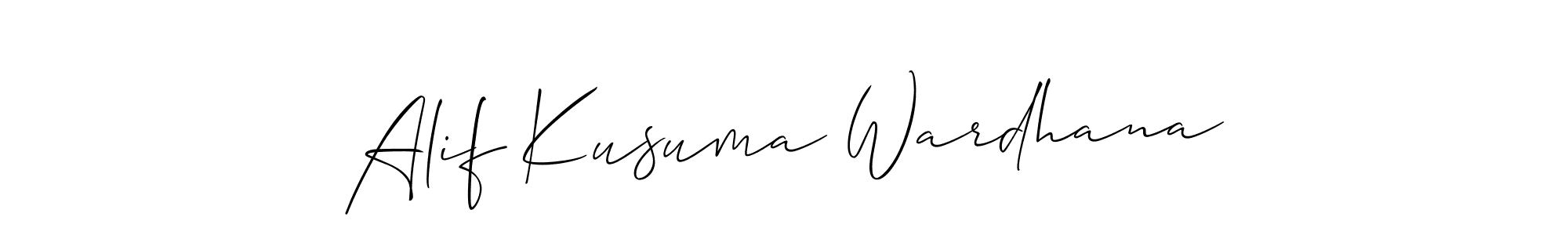 You can use this online signature creator to create a handwritten signature for the name Alif Kusuma Wardhana. This is the best online autograph maker. Alif Kusuma Wardhana signature style 2 images and pictures png