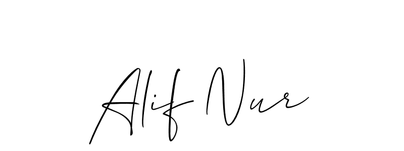 Best and Professional Signature Style for Alif Nur. Allison_Script Best Signature Style Collection. Alif Nur signature style 2 images and pictures png