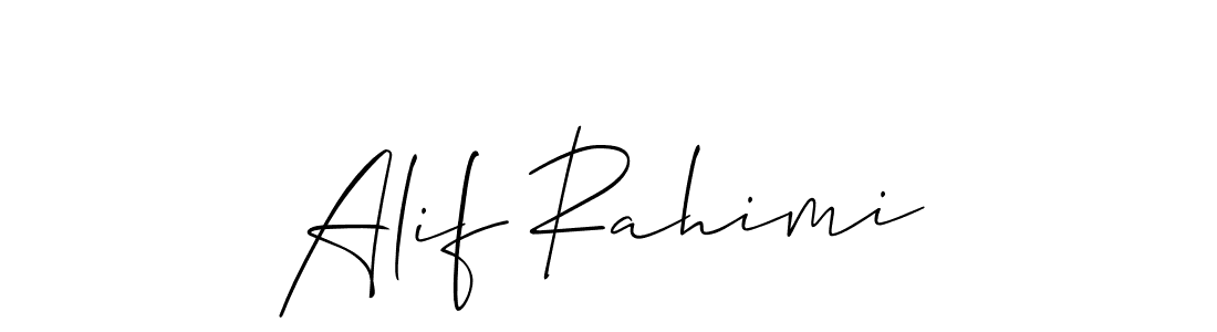 Also we have Alif Rahimi name is the best signature style. Create professional handwritten signature collection using Allison_Script autograph style. Alif Rahimi signature style 2 images and pictures png