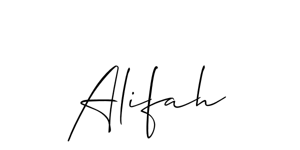 Also we have Alifah name is the best signature style. Create professional handwritten signature collection using Allison_Script autograph style. Alifah signature style 2 images and pictures png