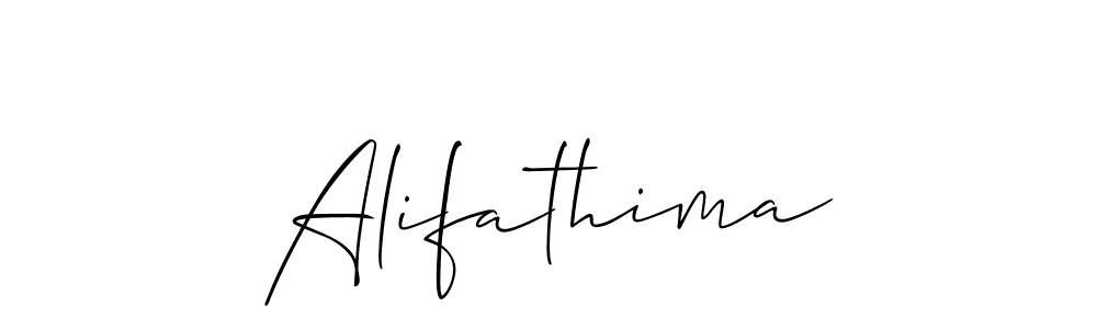 You should practise on your own different ways (Allison_Script) to write your name (Alifathima) in signature. don't let someone else do it for you. Alifathima signature style 2 images and pictures png