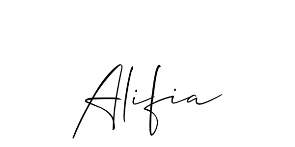 Make a beautiful signature design for name Alifia. With this signature (Allison_Script) style, you can create a handwritten signature for free. Alifia signature style 2 images and pictures png