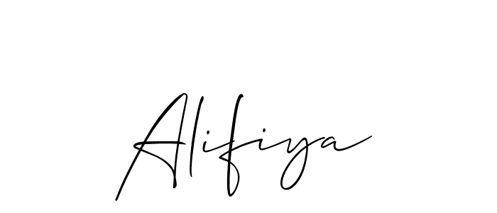 How to make Alifiya name signature. Use Allison_Script style for creating short signs online. This is the latest handwritten sign. Alifiya signature style 2 images and pictures png