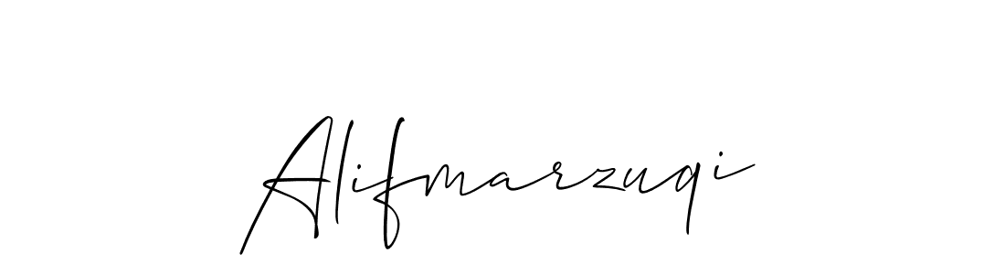 Design your own signature with our free online signature maker. With this signature software, you can create a handwritten (Allison_Script) signature for name Alifmarzuqi. Alifmarzuqi signature style 2 images and pictures png