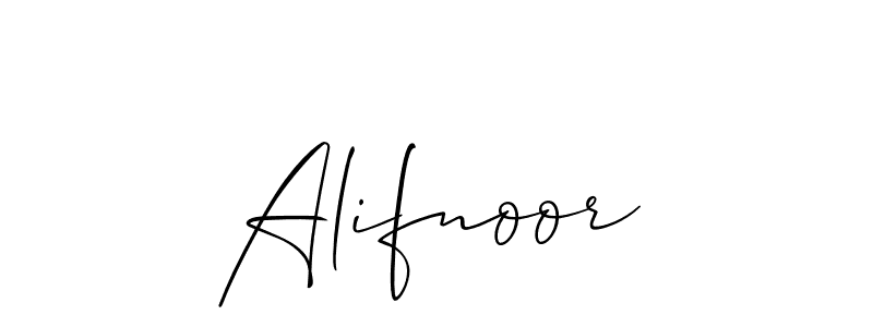 How to Draw Alifnoor signature style? Allison_Script is a latest design signature styles for name Alifnoor. Alifnoor signature style 2 images and pictures png